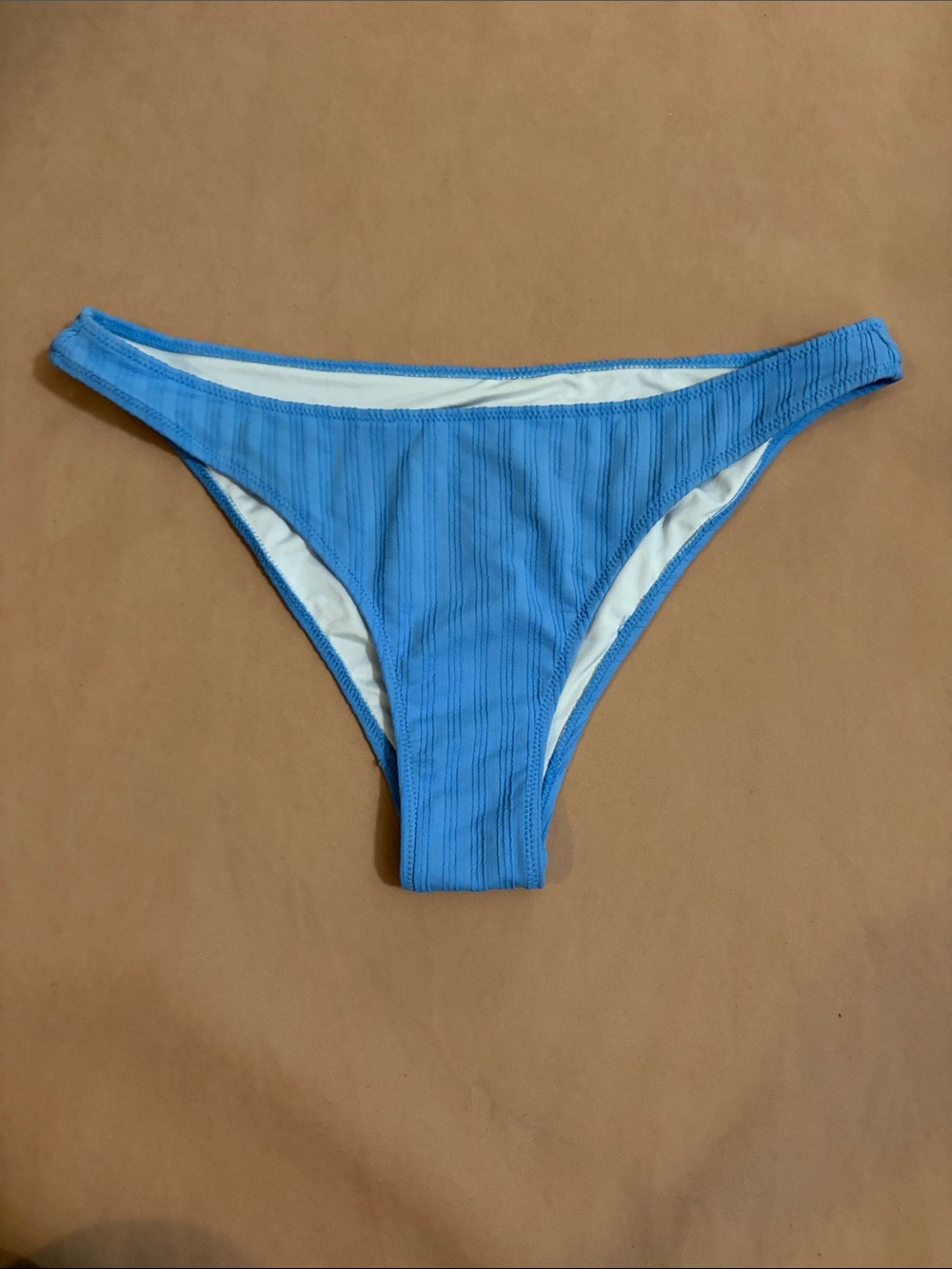 Shade & Shore Light Blue Ribbed Bikini Bottom